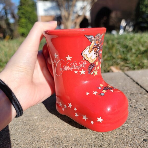 ❝ Christkindlmarkt Rathausplatz red boot shaped christmas mug 🎄❤️ ❞ - Picture 7 of 7